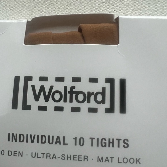 Wolford Black Ultra-Sheer Tights Size L Color Honey (F2) - Picture 2 of 5